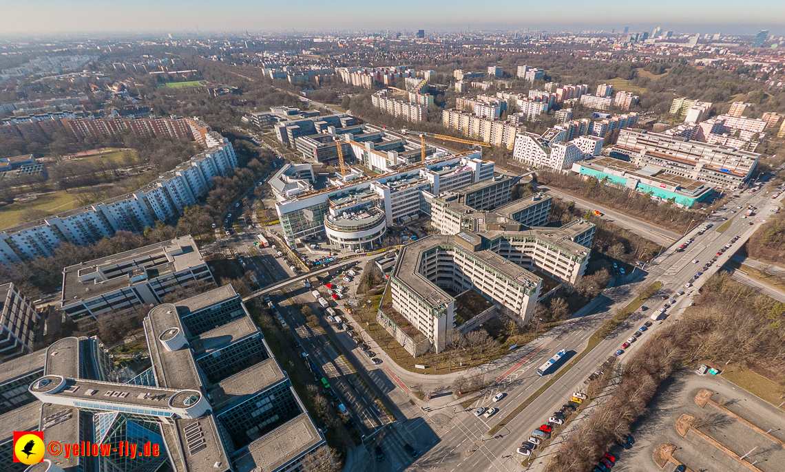15.02.2023 - Luftbilder Perlach Plaza, Allianz, Wacker, Rentenversicherung, PEP